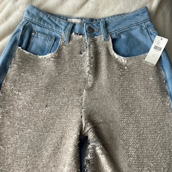 Anthropologie Sequin Wide-Leg Pants - Picture 5 of 6